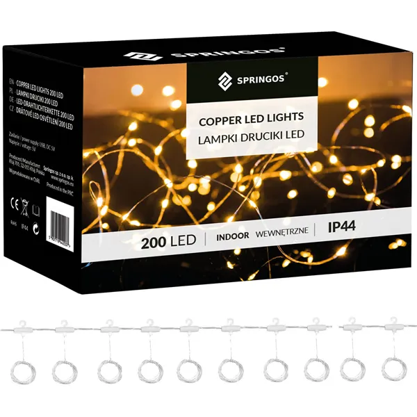 Ziemassvētku lampiņas Springos 200 LED CL4097